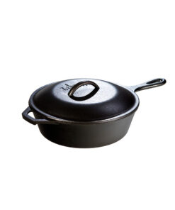 Cast Iron Covered Deep Skillet