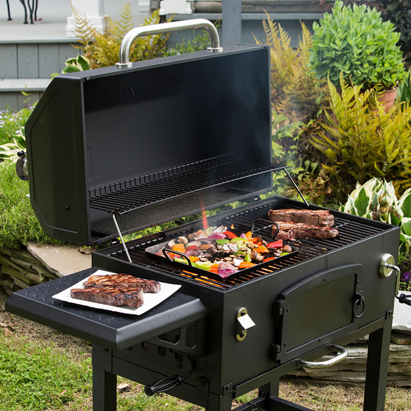 13 x 12 Inch Seasoned Carbon Steel Grilling Basket - Image 2